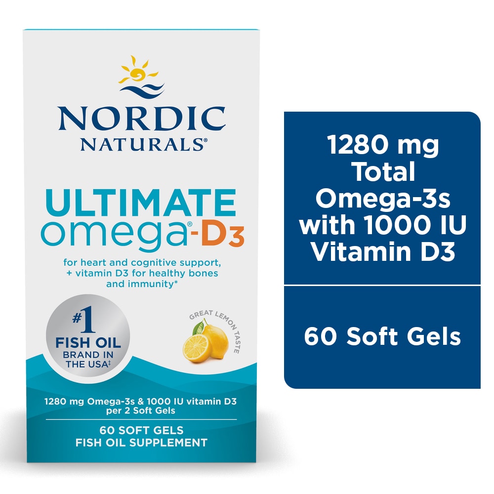 Nordic Naturals® Ultimate Omega®-D3 Lemon Soft Gels