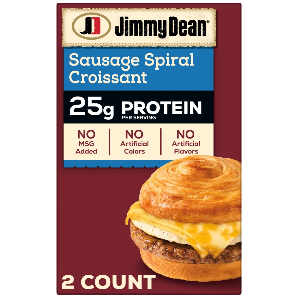 Jimmy Dean® Protein Breakfast Sausage Egg Cheese Croissant Fully Cooked Frozen Sandwiches