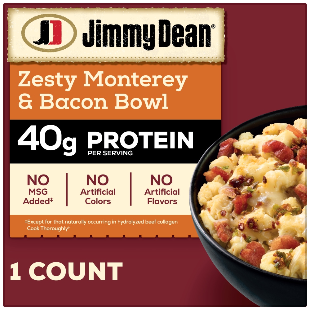 Jimmy Dean® Protein Breakfast Bowl Zesty Monterey Jack Bacon & Scrambled Egg Frozen