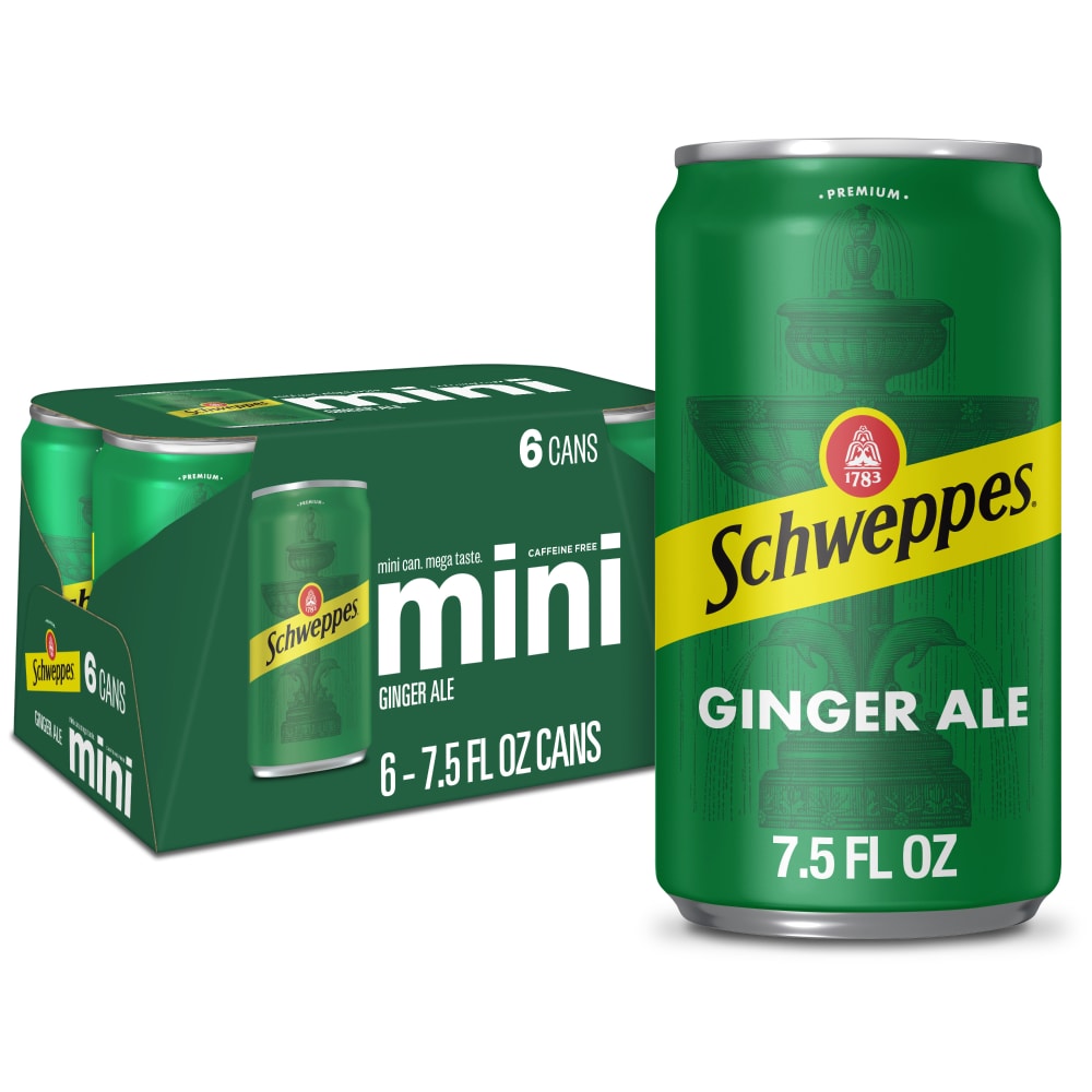 Schweppes Ginger Ale Caffeine Free Soda Cans