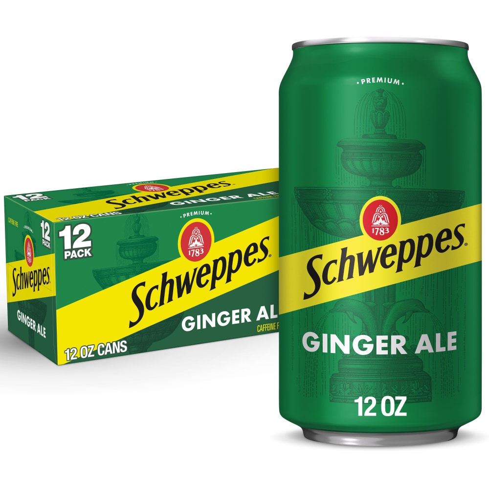 Schweppes Ginger Ale, 12 fl oz cans, 12 pack