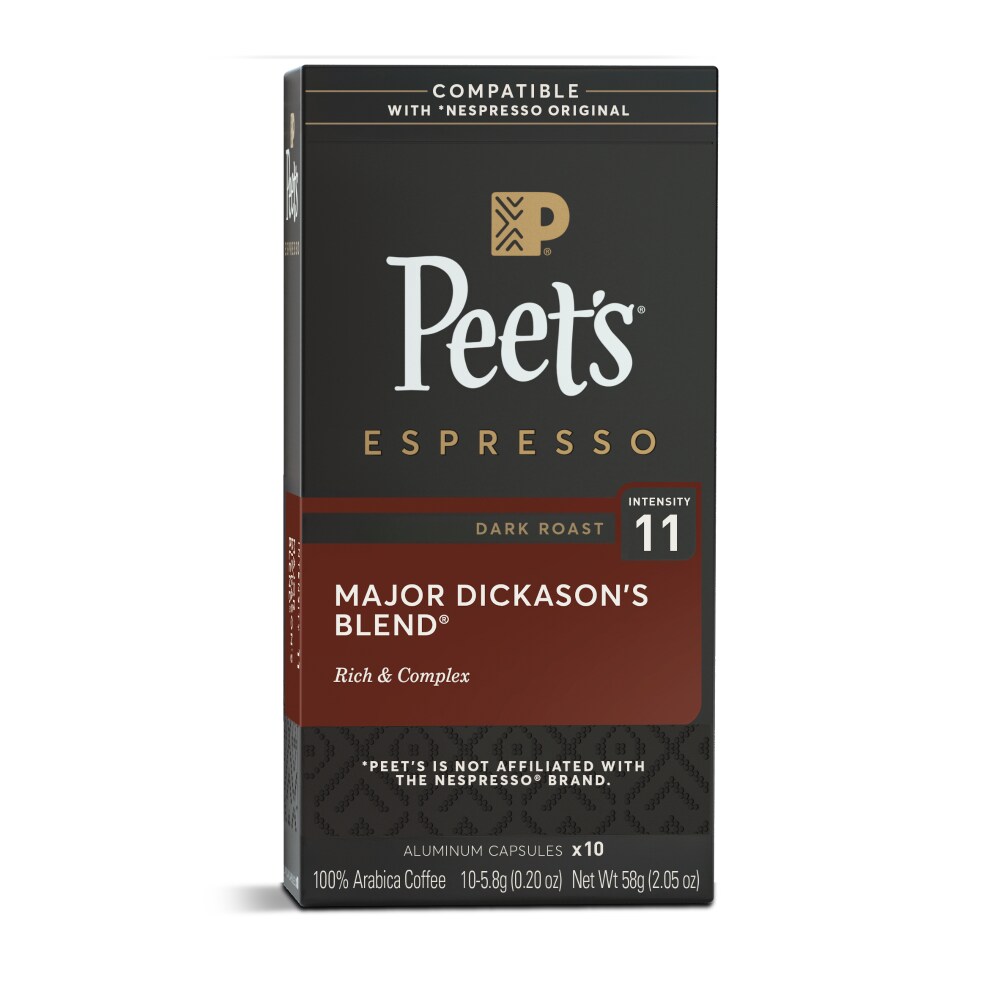 Peet’s Coffee, Major Dickason’s (Intensity 11) Dark Roast Capsules – 10ct Capsules