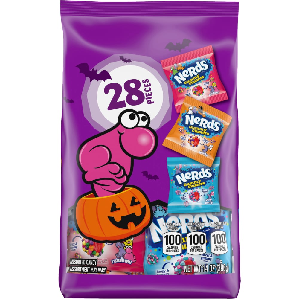 Nerds Gummy Clusters Halloween Assorted Treat Packs, 14 oz, 28 Count