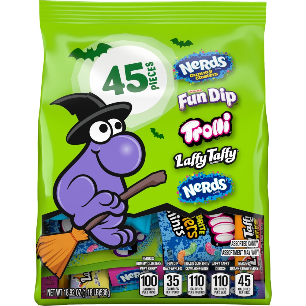 Nerds Variety Seekers Halloween Trick-or-Treat Variety Bag, 45 ct, 18.9 oz