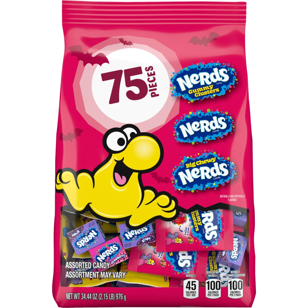 Nerds Halloween Assorted Candy Trick-or-Treat Variety Bag, 75 ct, 34.44 oz