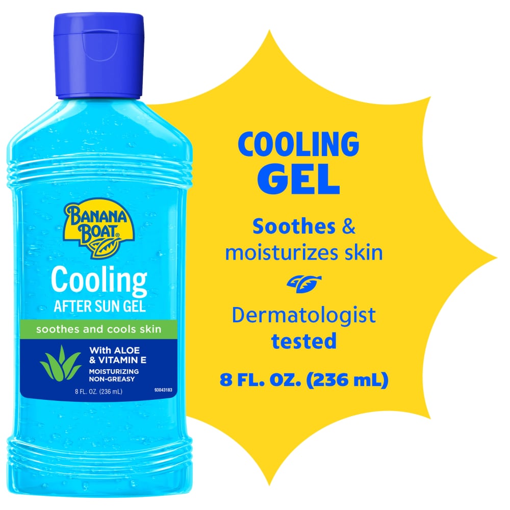 Banana Boat Cooling After Sun Gel Cools + Soothes + Replenishes Skin Made With Aloe + Vitamin E