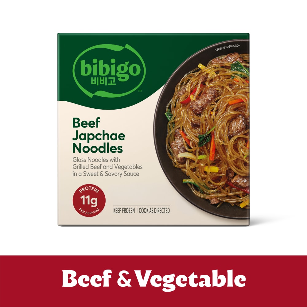 Bibigo Frozen Beef & Vegetable Japchae Noodle Bowl