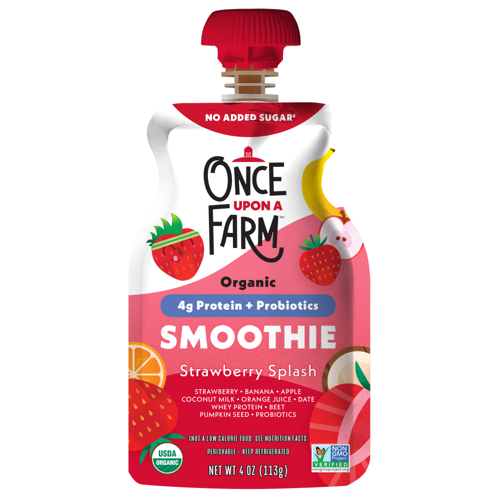 Once Upon A Farm™ Smoothie Strawberry Splash & Protein Probiotics