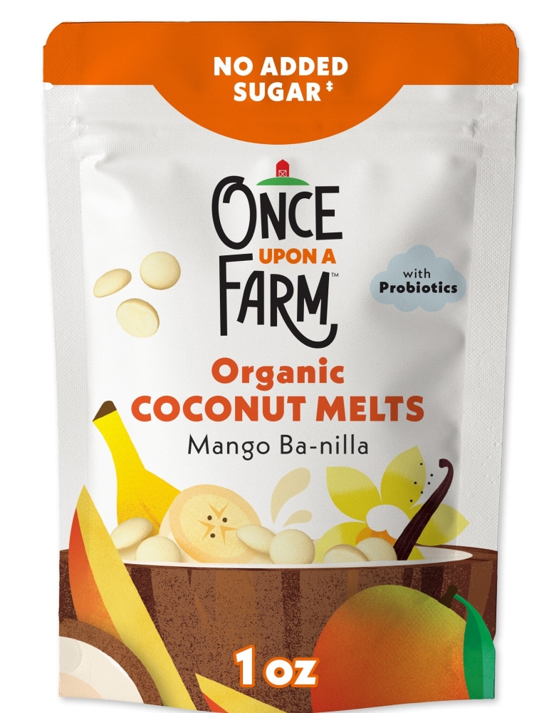 Once Upon a Farm Organic Coconut Melts, Mango Ba-nilla, 1 oz