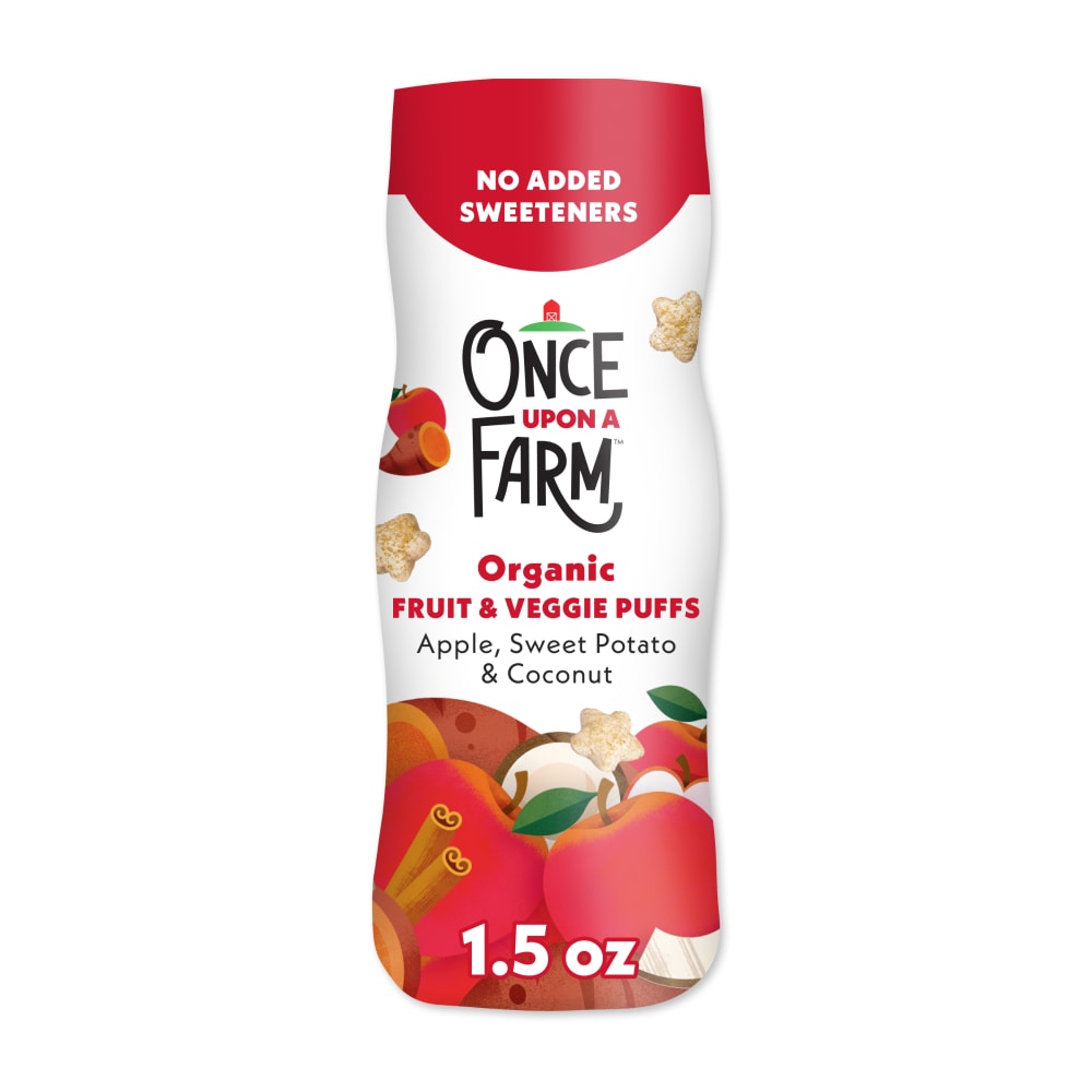 Once Upon a Farm Organic Baby Puffs, Apple, Sweet Potato & Coconut, 1.5 oz
