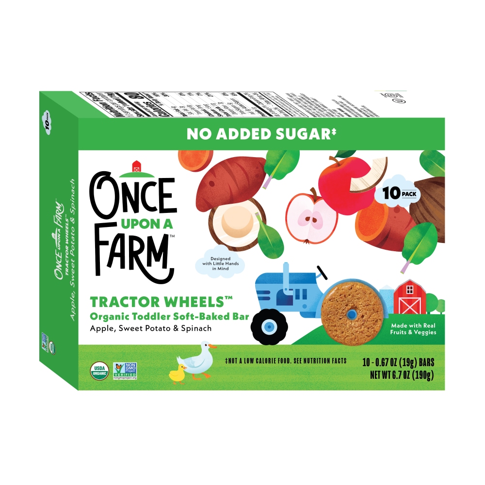 Once Upon a Farm™ Tractor Wheels™ Sweet Potato & Spinach Soft Baked Bars