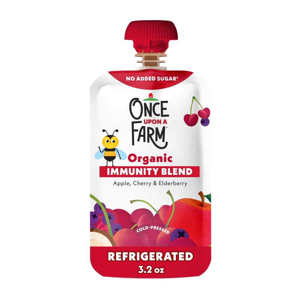 Once Upon a Farm Organic Apple, Cherry & Elderberry Immunity Blend 3.2 oz
