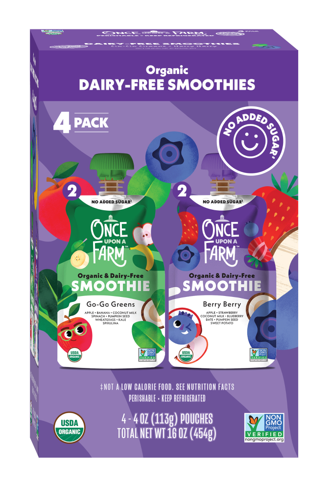 Once Upon A Farm™ Organic Dairy Free Smoothie Go Go Greens & Berry Berry
