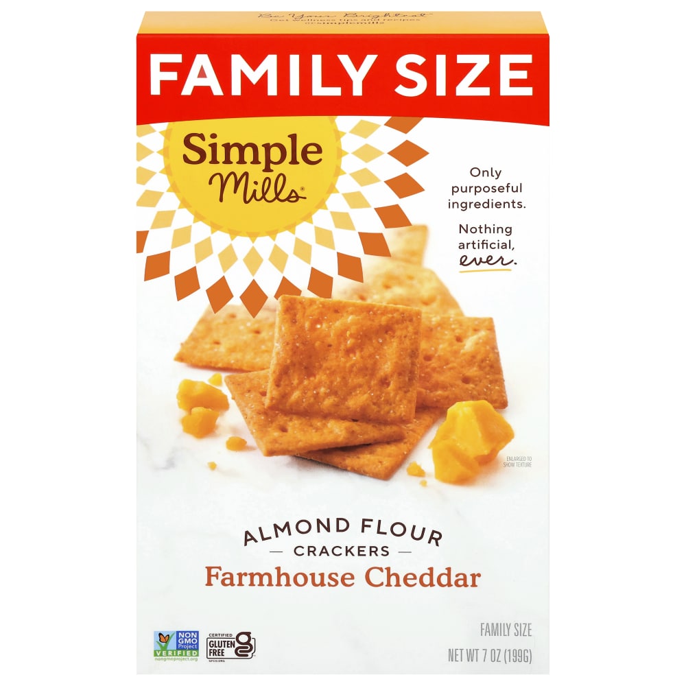 Simple Mills® Family Size Farmhouse Cheddar Almond Flour Crackers