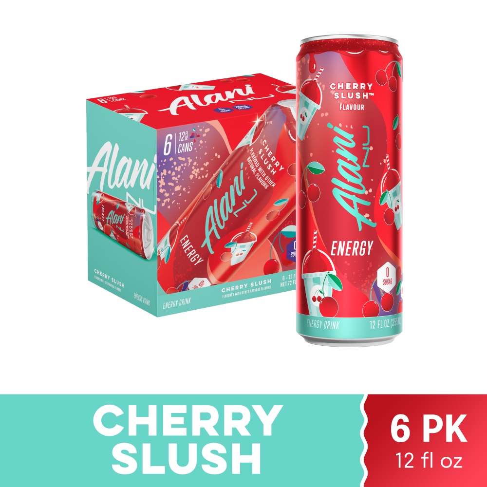 Alani Nu Cherry Slush Sugar Free Energy 12 Fl Oz (Pack of 6)