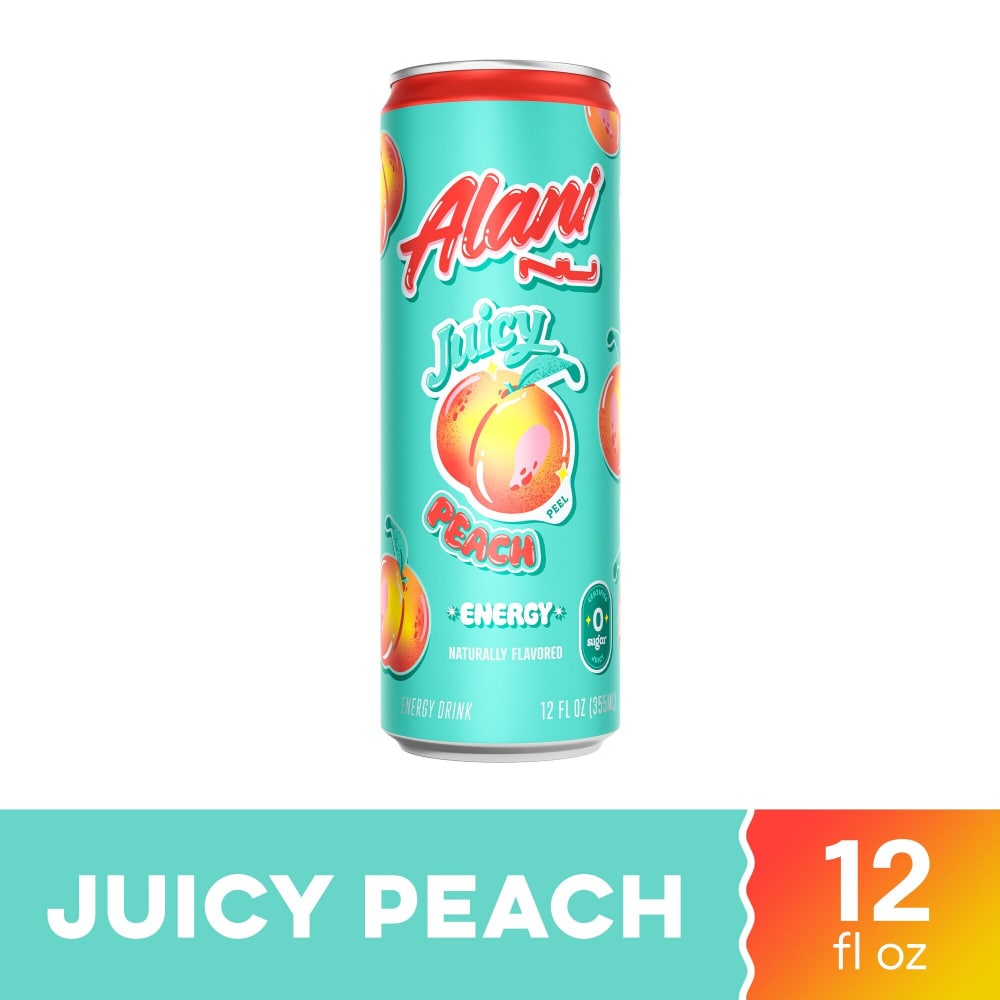 Alani Nu Juicy Peach Sugar Free Energy Drink Can