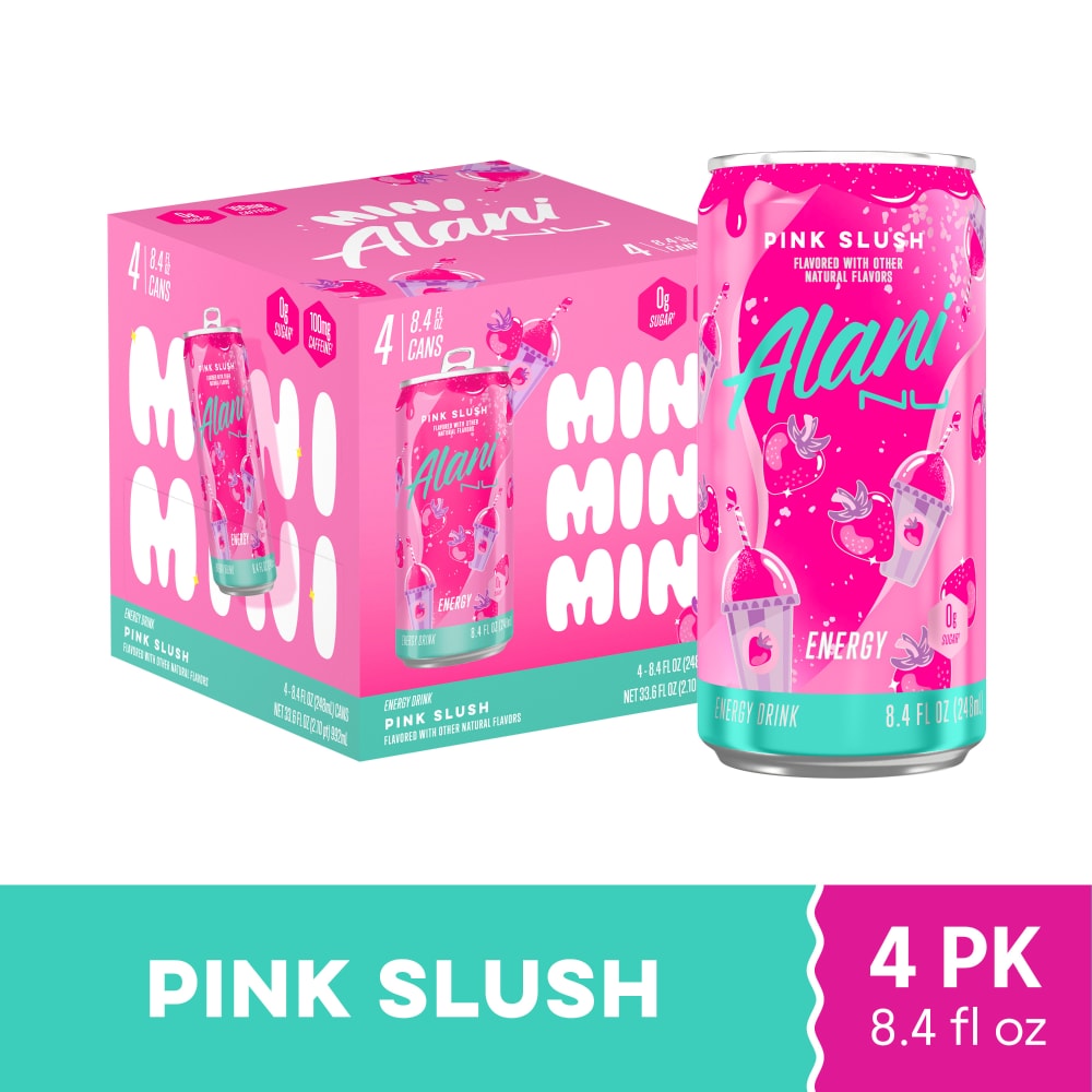 Alani Nu Pink Slush Sugar Free Mini Energy Drink Cans