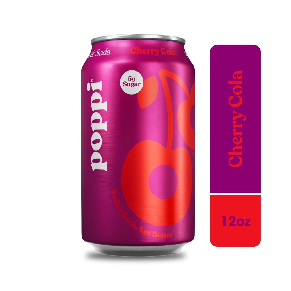Poppi Cherry Cola Prebiotic Soda Can