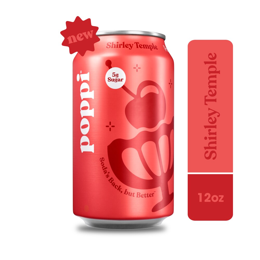 Poppi Shirley Temple Prebiotic Soda Can