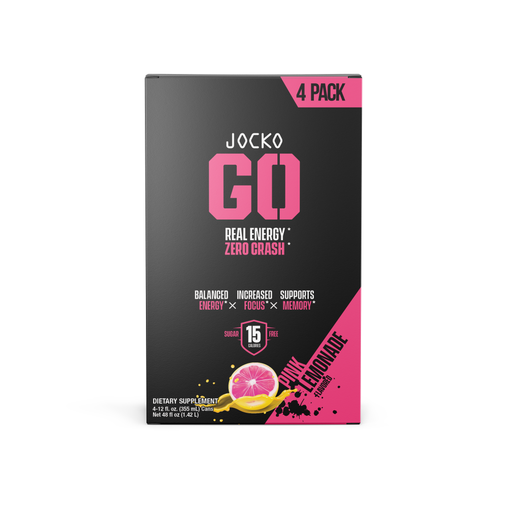Jocko GO Pink Lemonade Energy Drink Cans