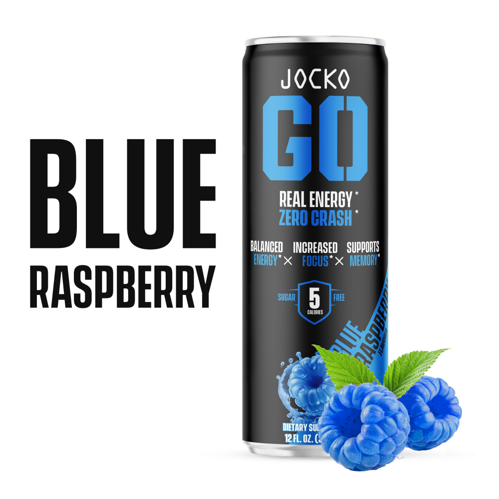 Jocko GO Blue Raspberry Energy Drink Can
