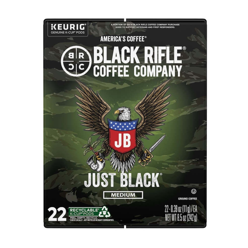 Black Rifle® Coffee Company Just Black® Medium Roast K-Cup® Pods
