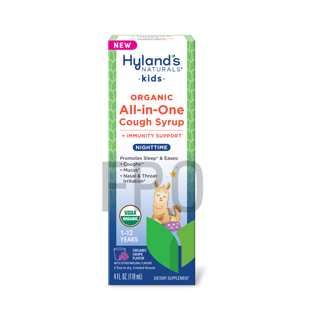 Hyland’s Naturals® Kids Organic All-in-One Nighttime Cough Syrup – 4 fl oz