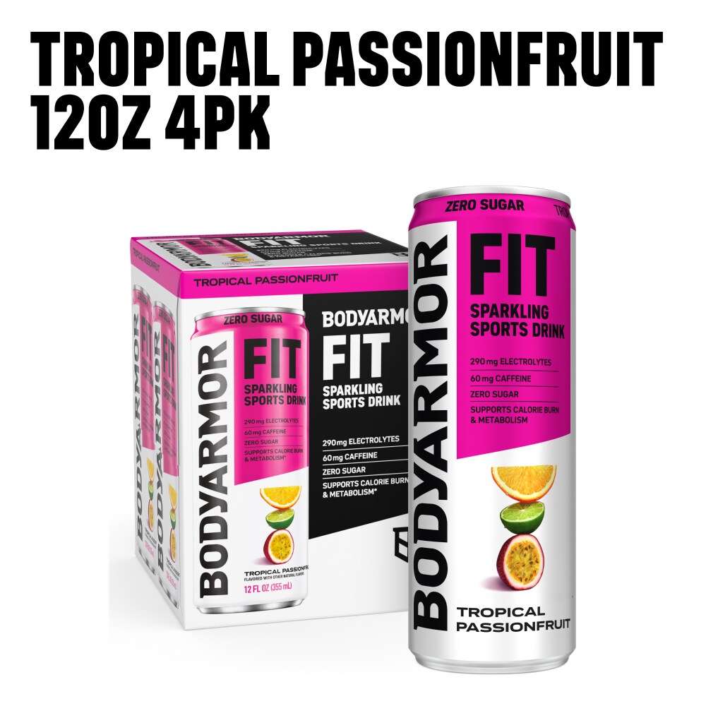 BODYARMOR® FIT Tropical Passionfruit Zero Sugar Sports Drink Cans