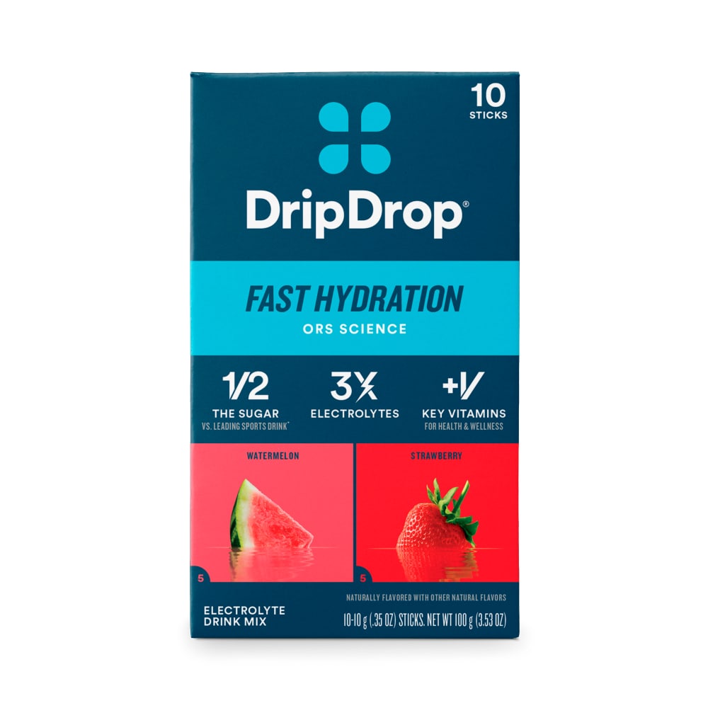 DripDrop® Fast Hydration 10ct Watermelon and Strawberry