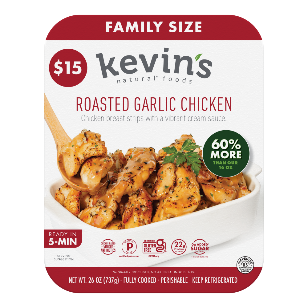 Kevin’s Natural Foods Family-Size Roasted Garlic Chicken