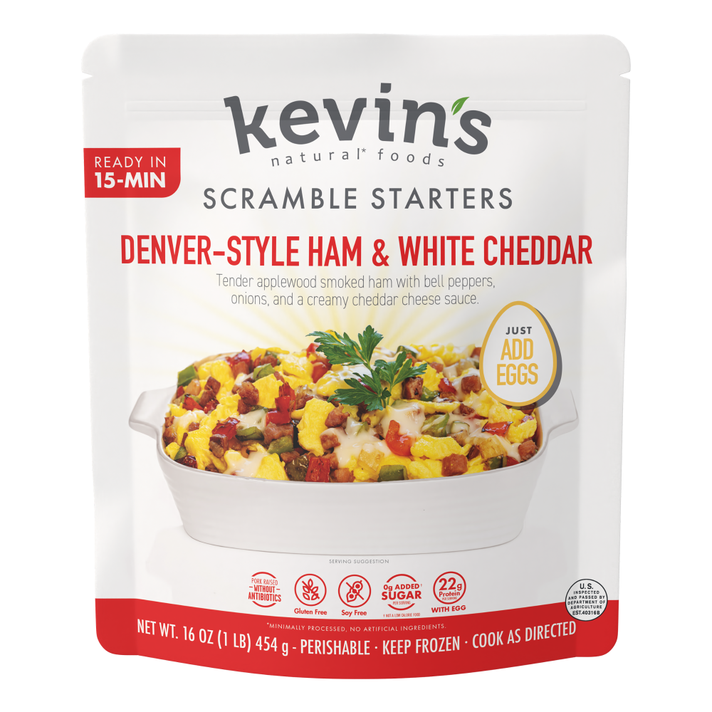 Kevin’s Natural Foods Denver-Style Ham & White Cheddar Scramble Starter