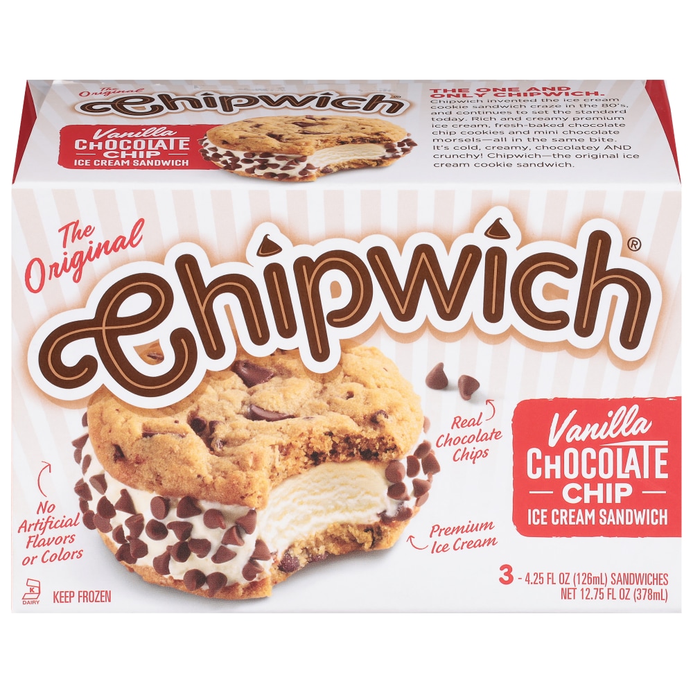Chipwich® Vanilla Chocolate Chip Ice Cream Sandwiches