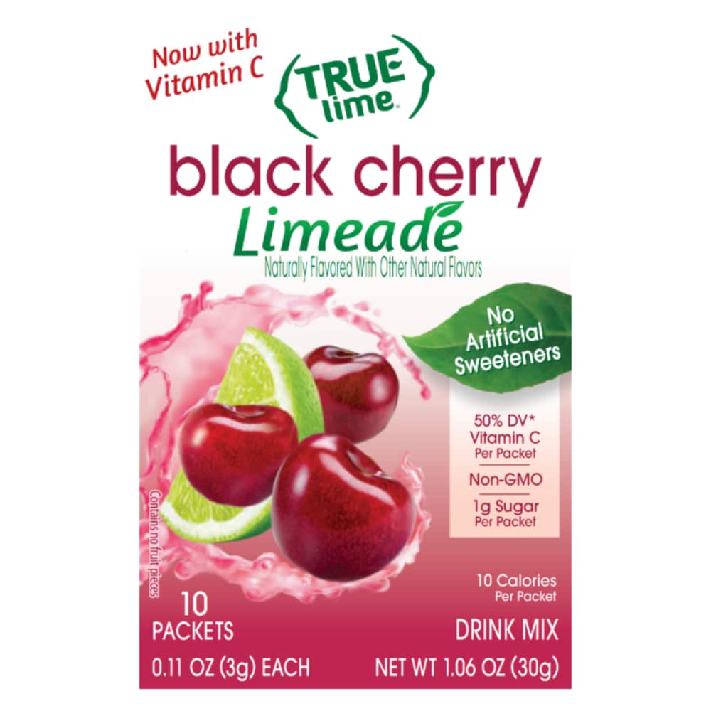True Lime Black Cherry Limeade Drink Mix 10 – 0.11 oz Packets