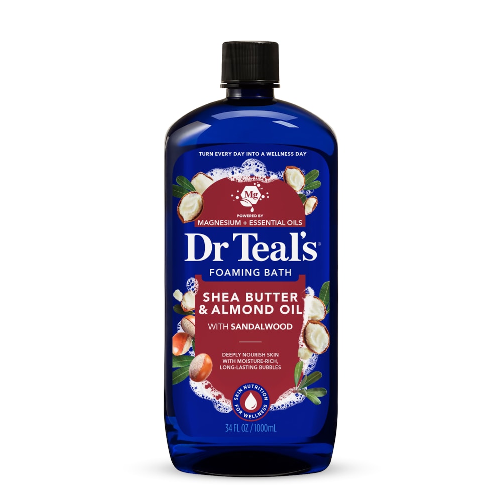 Dr Teal’s® Foaming Bath with Pure Epsom Salt, Soften & Moisturize with Shea Butter & Almond Oil