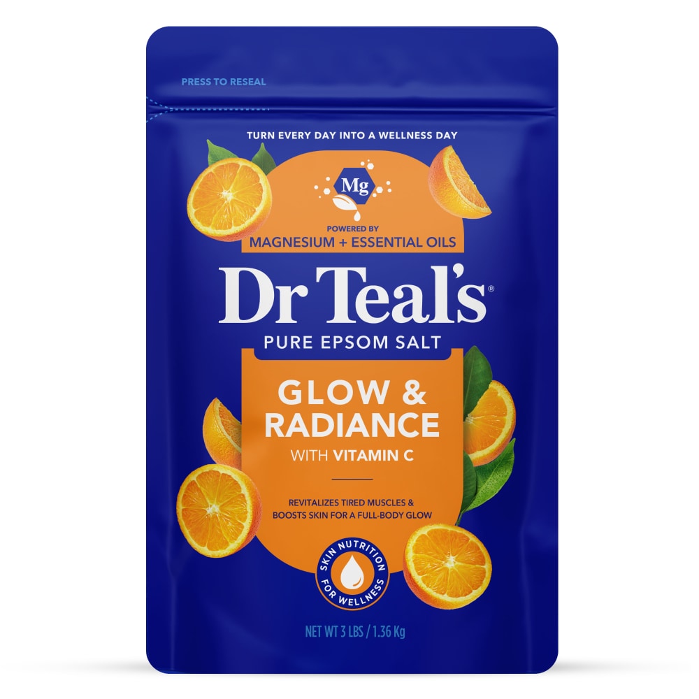 Dr Teal’s® Epsom Salt Magnesium Soak, Glow & Radiance with Vitamin C & Citrus Essential Oils