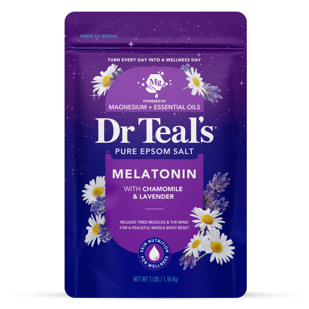 Dr Teal’s® Sleep Epsom Salt Magnesium Soak with Melatonin, Lavender & Chamomile Essential Oils