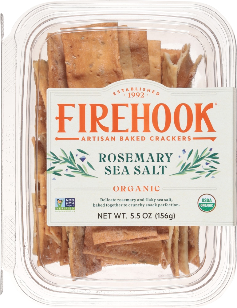 Firehook® Organic Rosemary Sea Salt Artisan Baked Crackers 5.5 oz
