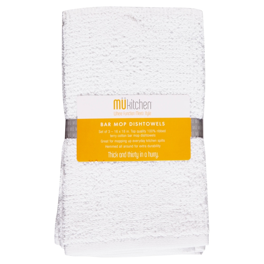 MUKitchen® Bar Mop Dishtowels – 3 Pack