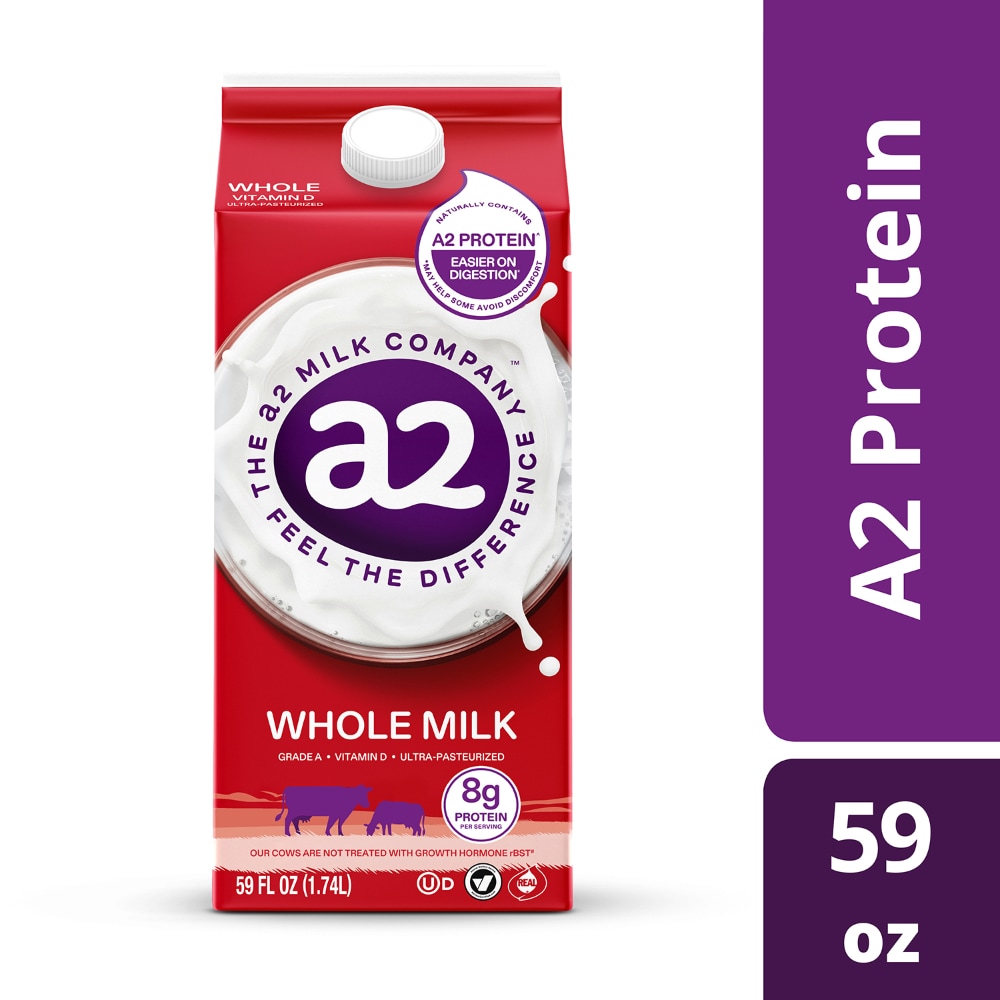 a2 Milk Vitamin D Whole Milk, 59 fl oz