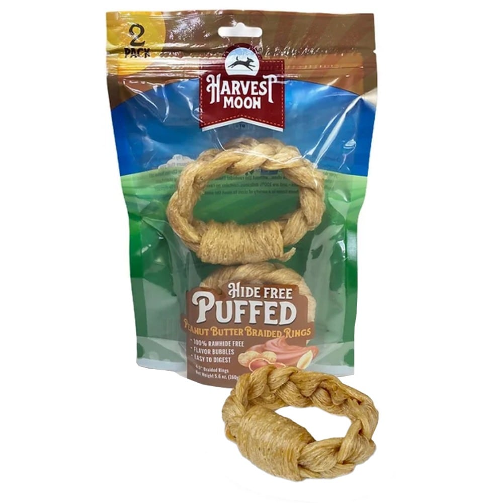 Harvest Moon Hide Free Peanut Butter Braided Ring Puffed Donuts