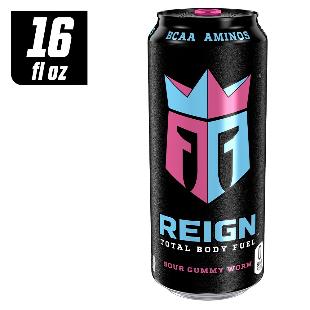 Reign® Total Body Fuel Sour Gummy Worm Energy Drink Can