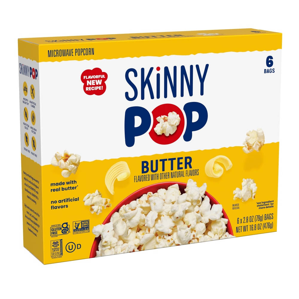 SKINNY POP MICROWAVE BUTER 6PACK
