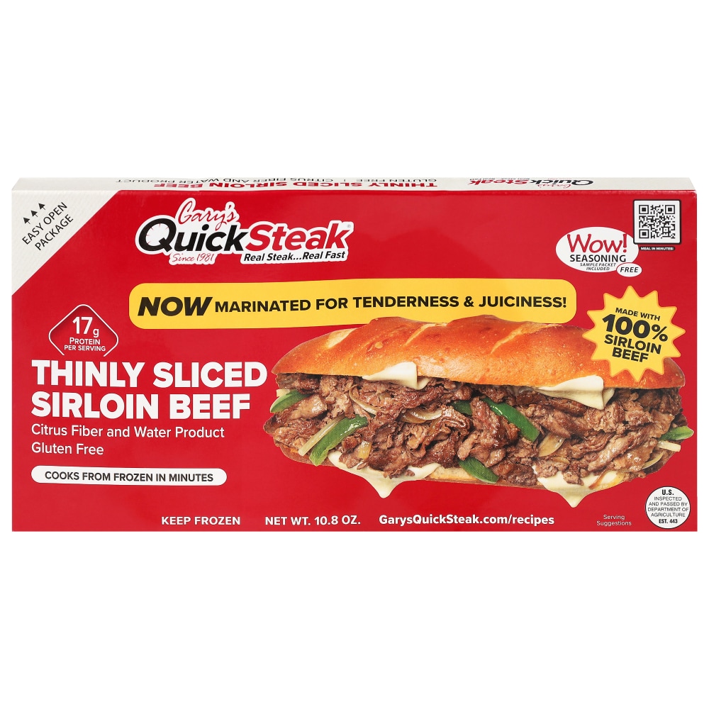 Gary”s QuickSteak® Thinly Sliced Sirloin Beef