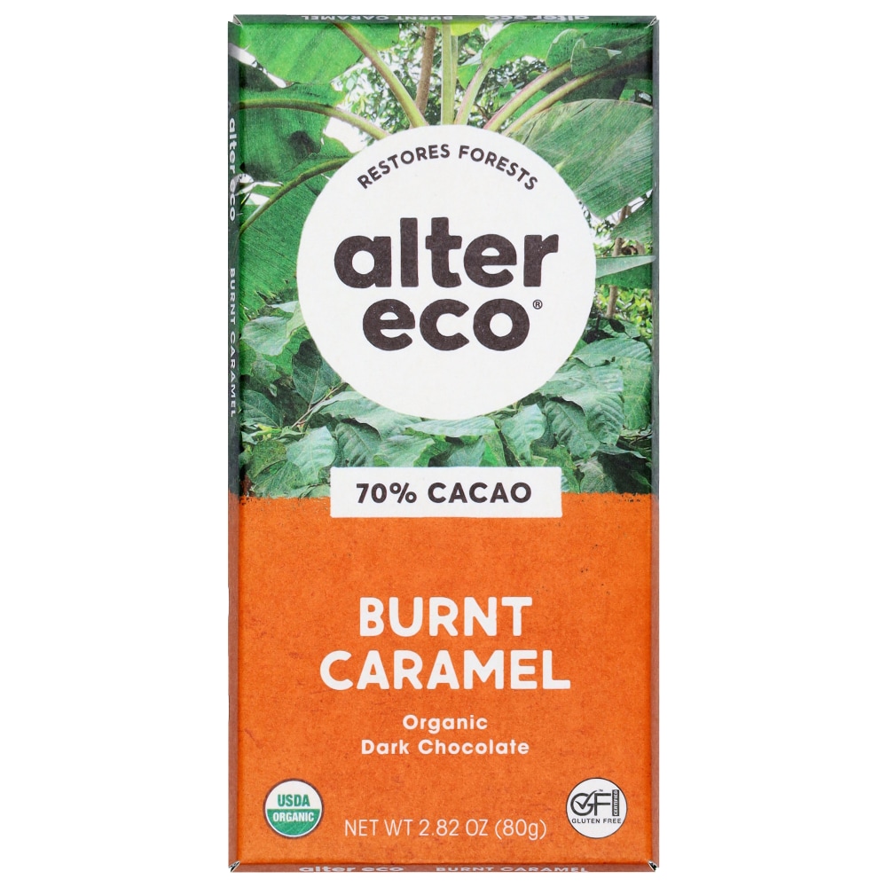 Alter Eco® Organic Deep Dark Salted Burnt Caramel Chocolate Bar