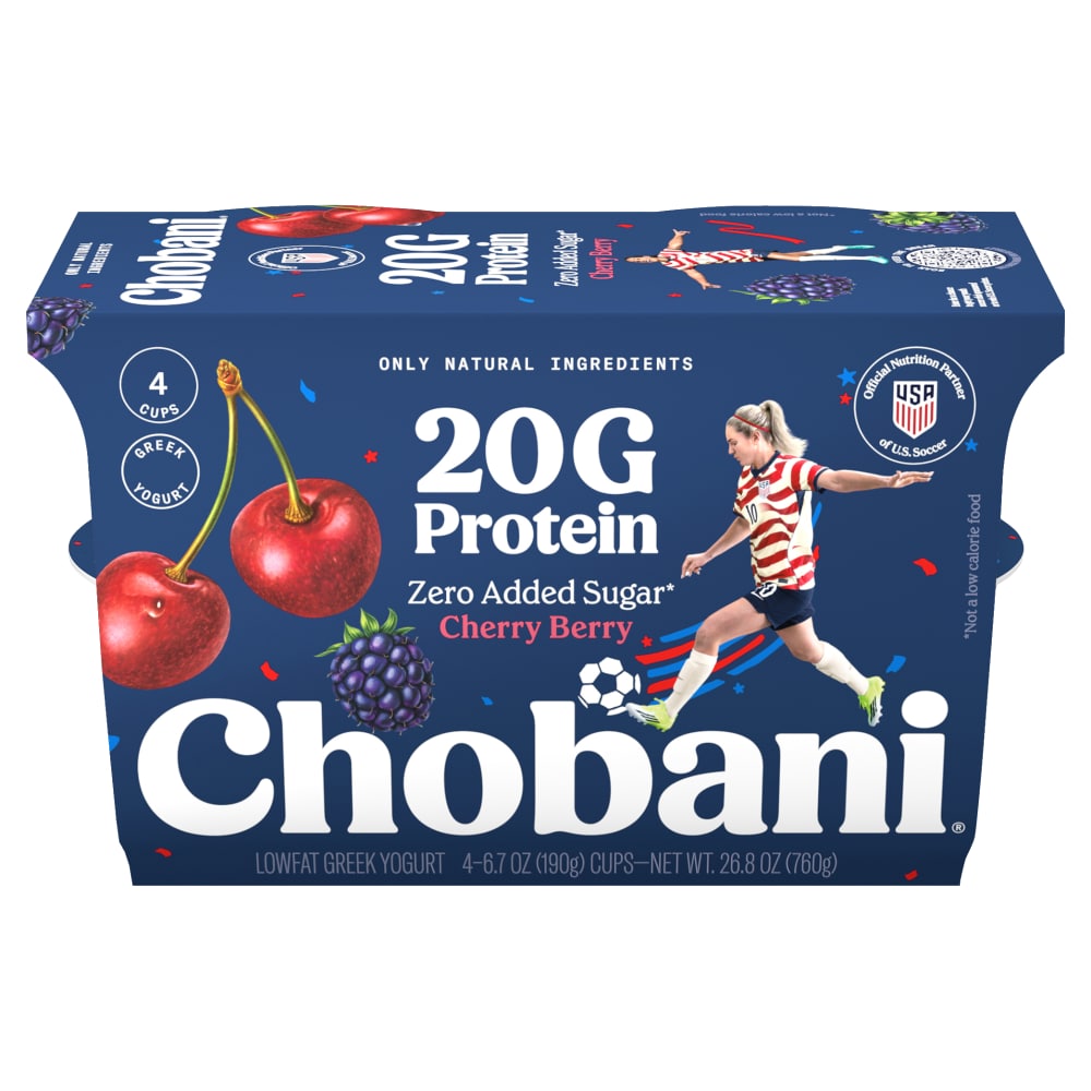 Chobani® 20g Protein Lowfat Greek Yogurt Cherry Berry 6.7oz 4PK