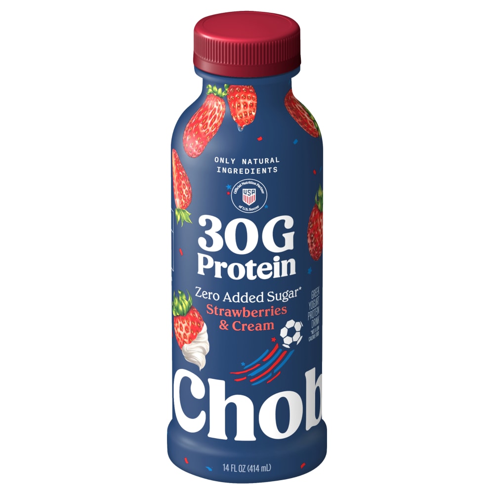 Chobani® 30G Protein Lowfat Greek Yogurt Drink Strawberries & Cream 14 fl oz