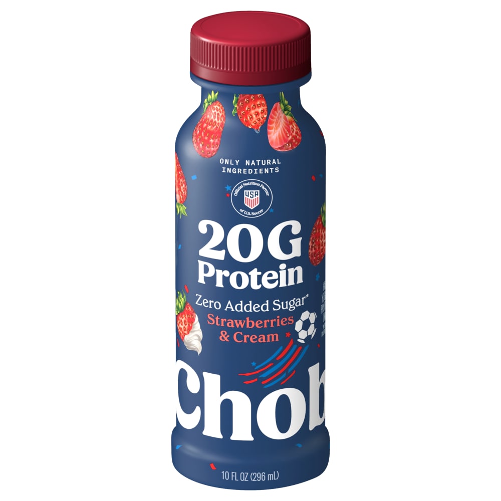 Chobani® 20g Protein Lowfat Greek Yogurt Drink Strawberries & Cream 10 fl oz
