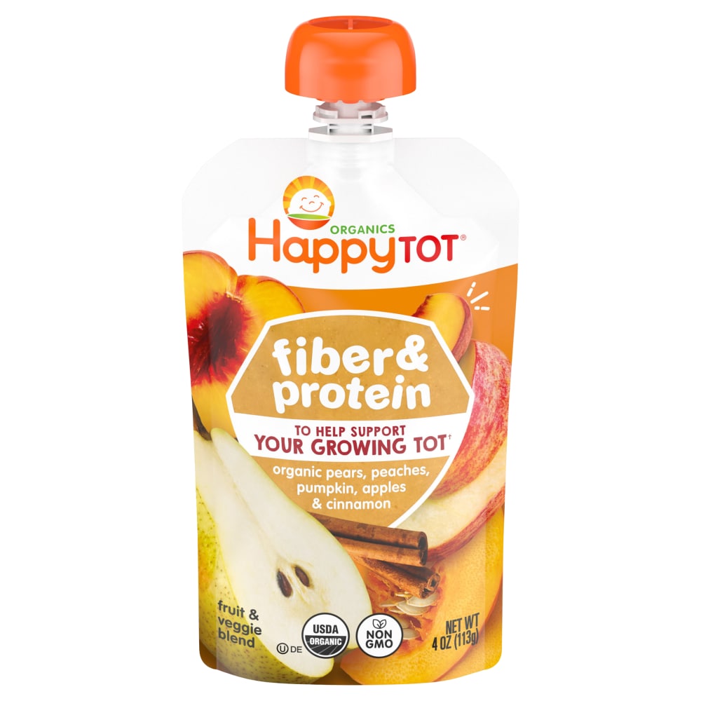 Happy Tot Stage 4 Organic Apples Peaches Pumpkin & Cinnamon Pouch