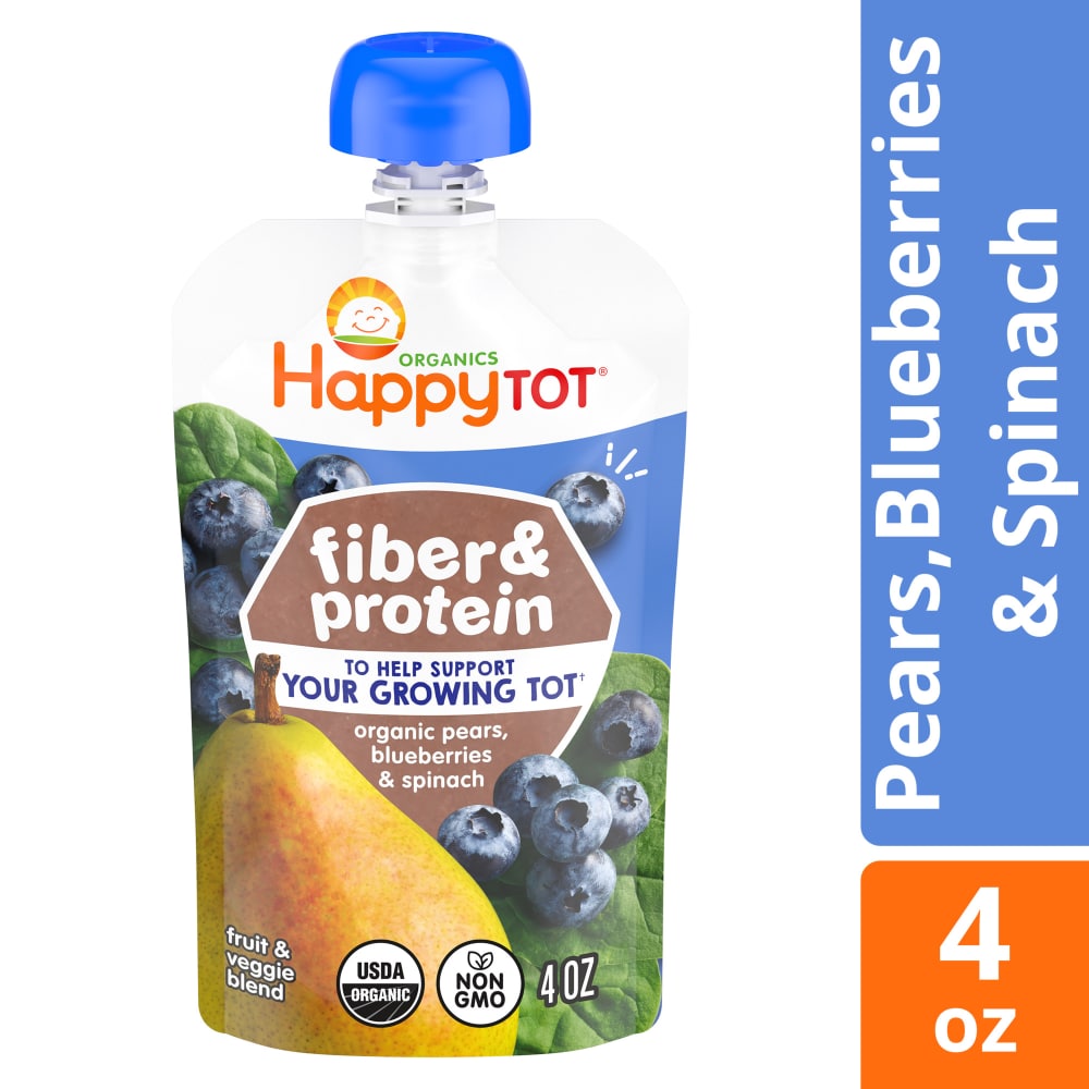Happy Tot Stage 4 Organic Pears Blueberries & Spinach Pouch