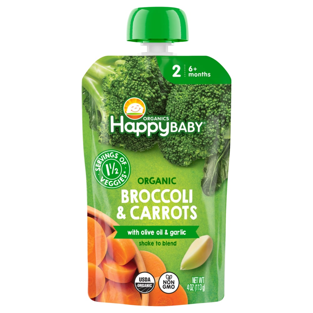 Savory Blends Stage 2 Pouches Broccoli Carrot 8pk Organic